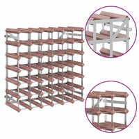 Portabottiglie per 42 Bottiglie Legno Massello di Pino Marrone 340893