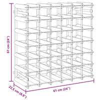 Portabottiglie per 42 Bottiglie Legno Massello di Pino Marrone 340893