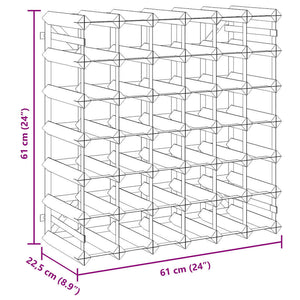Portabottiglie per 42 Bottiglie Legno Massello di Pino Marrone 340893