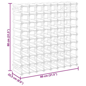 Portabottiglie per 72 Bottiglie Legno Massello di Pino Marrone 340894