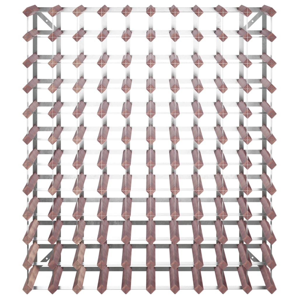 Portabottiglie per 120 Bottiglie Legno Massello di Pino Marrone 340895