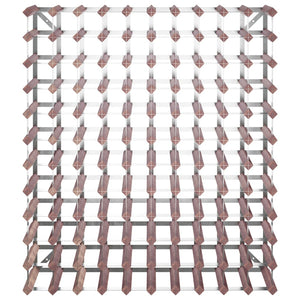 Portabottiglie per 120 Bottiglie Legno Massello di Pino Marrone 340895