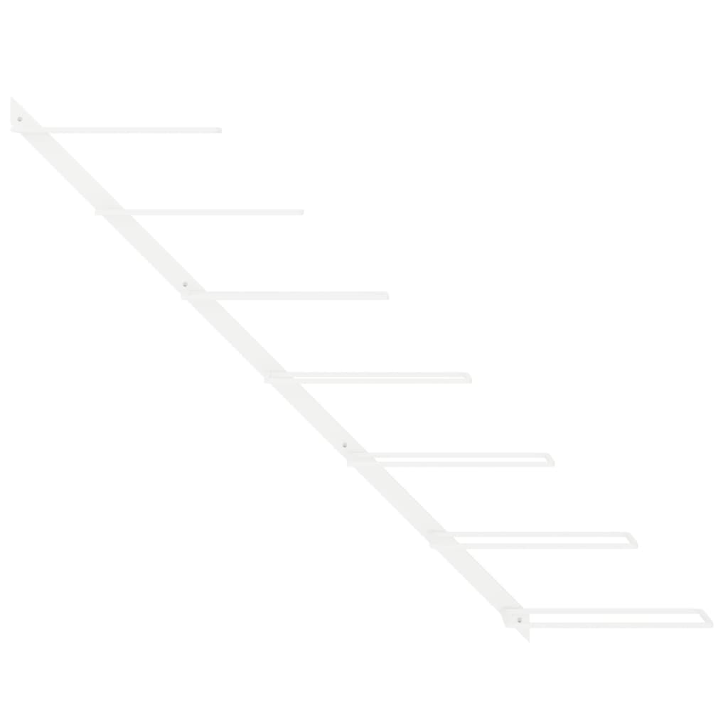 Portavini da Parete per 7 Bottiglie Metallo Bianco 340896