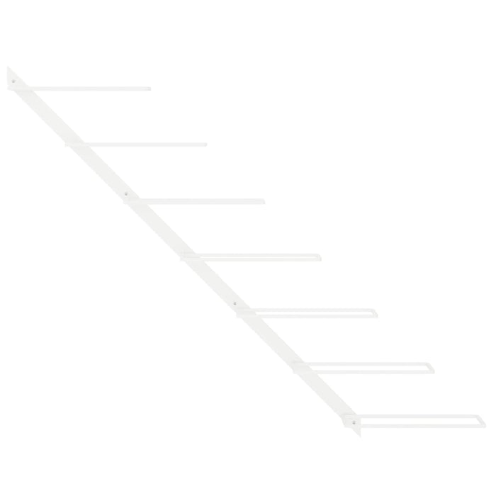 Portavini da Parete per 7 Bottiglie Metallo Bianco 340896