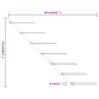 Portavini da Parete per 7 Bottiglie Metallo Bianco 340896