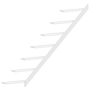 Portavini da Parete per 7 Bottiglie Metallo Bianco 340896