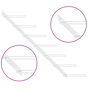 Portavini da Parete per 7 Bottiglie Metallo Bianco 340896