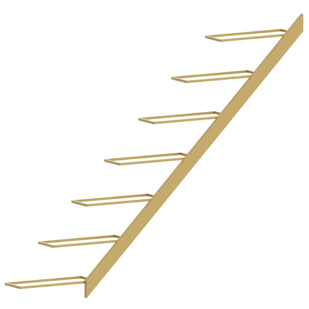 Portavini da Parete per 7 Bottiglie Metallo Dorato 340897