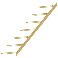 Portavini da Parete per 7 Bottiglie Metallo Dorato 340897