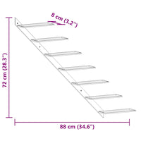 Portavini da Parete per 7 Bottiglie Metallo Dorato 340897