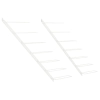 Portavini da Parete per 7 Bottiglie 2 pz Metallo Bianco 340898