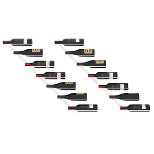 Portavini da Parete per 7 Bottiglie 2 pz Metallo Bianco cod mxl 43998