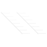 Portavini da Parete per 7 Bottiglie 2 pz Metallo Bianco cod mxl 43998