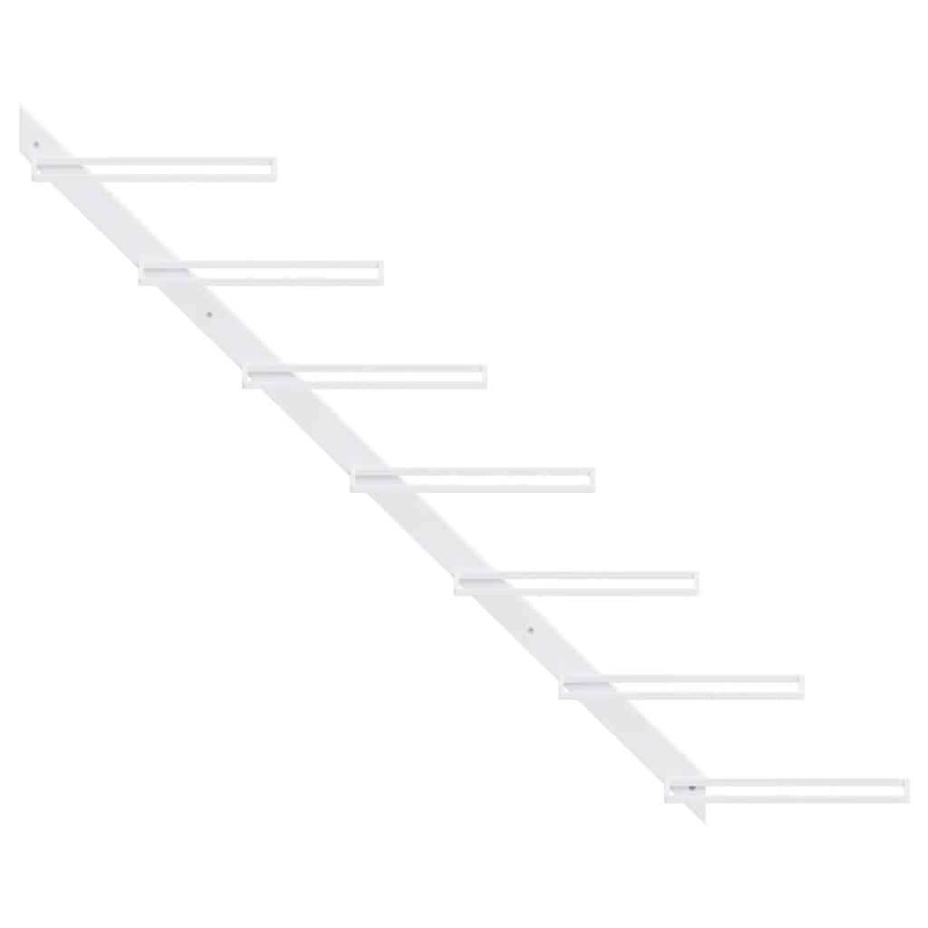 Portavini da Parete per 7 Bottiglie 2 pz Metallo Bianco 340898