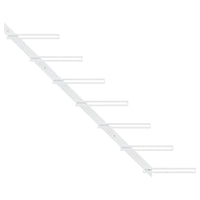 Portavini da Parete per 7 Bottiglie 2 pz Metallo Bianco 340898