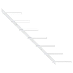 Portavini da Parete per 7 Bottiglie 2 pz Metallo Bianco 340898