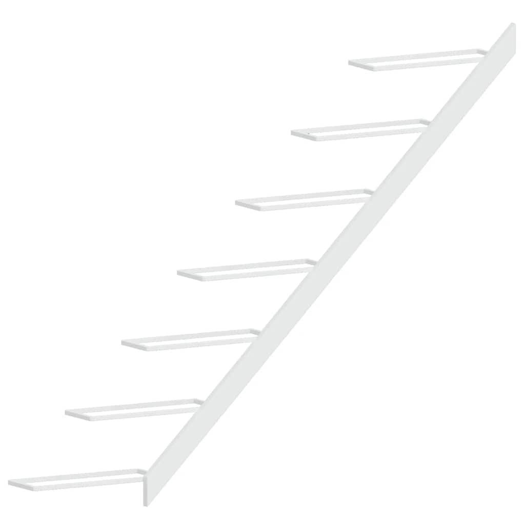 Portavini da Parete per 7 Bottiglie 2 pz Metallo Bianco 340898