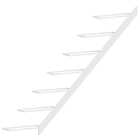 Portavini da Parete per 7 Bottiglie 2 pz Metallo Bianco 340898