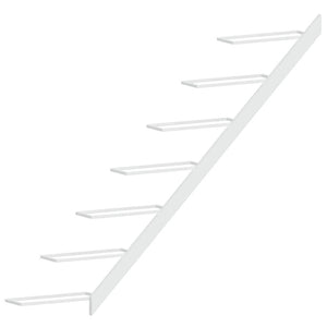 Portavini da Parete per 7 Bottiglie 2 pz Metallo Bianco 340898