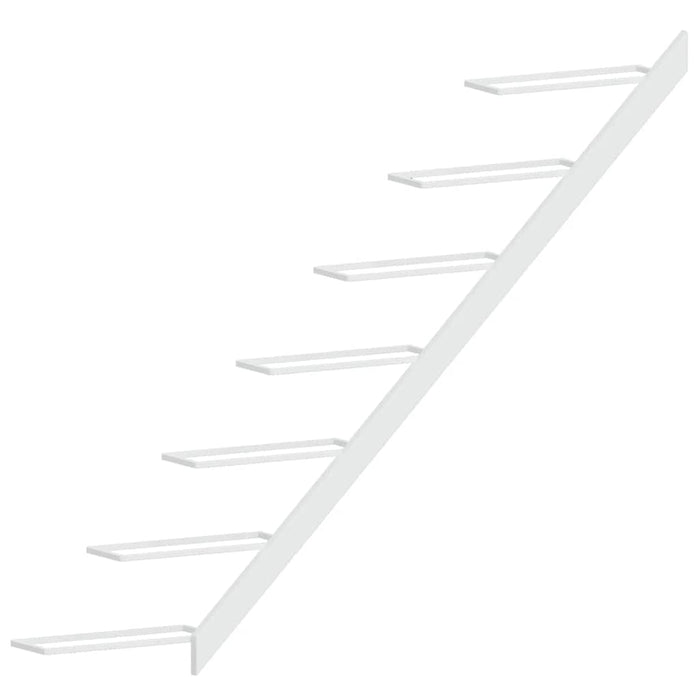 Portavini da Parete per 7 Bottiglie 2 pz Metallo Bianco 340898