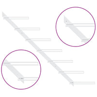 Portavini da Parete per 7 Bottiglie 2 pz Metallo Bianco 340898
