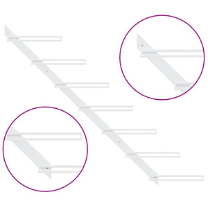 Portavini da Parete per 7 Bottiglie 2 pz Metallo Bianco 340898