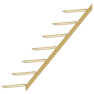 Portavini da Parete per 7 Bottiglie 2 pz Metallo Dorato 340899