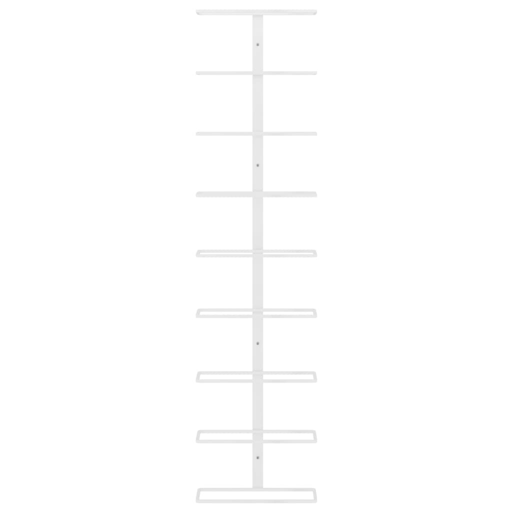 Portavini da Parete per 9 Bottiglie Bianco in Ferro cod mxl 78683