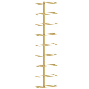 Portavini da Parete per 9 Bottiglie Dorato in Ferro 340901