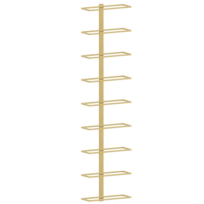 Portavini da Parete per 9 Bottiglie Dorato in Ferro 340901