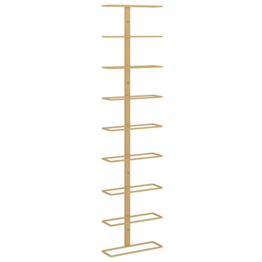 Portavini da Parete per 9 Bottiglie Dorato in Ferrocod mxl 118525