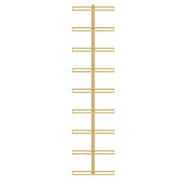 Portavini da Parete per 9 Bottiglie Dorato in Ferro 340901