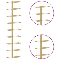 Portavini da Parete per 9 Bottiglie Dorato in Ferro 340901