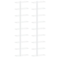 Portavini da Parete per 9 Bottiglie 2 pz Bianco in Ferro 340902
