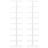 Portavini da Parete per 9 Bottiglie 2 pz Bianco in Ferro cod mxl 47065