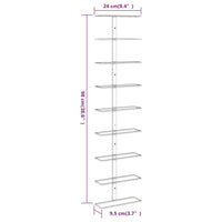 Portavini da Parete per 9 Bottiglie 2 pz Bianco in Ferro cod mxl 47065