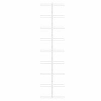 Portavini da Parete per 9 Bottiglie 2 pz Bianco in Ferro 340902