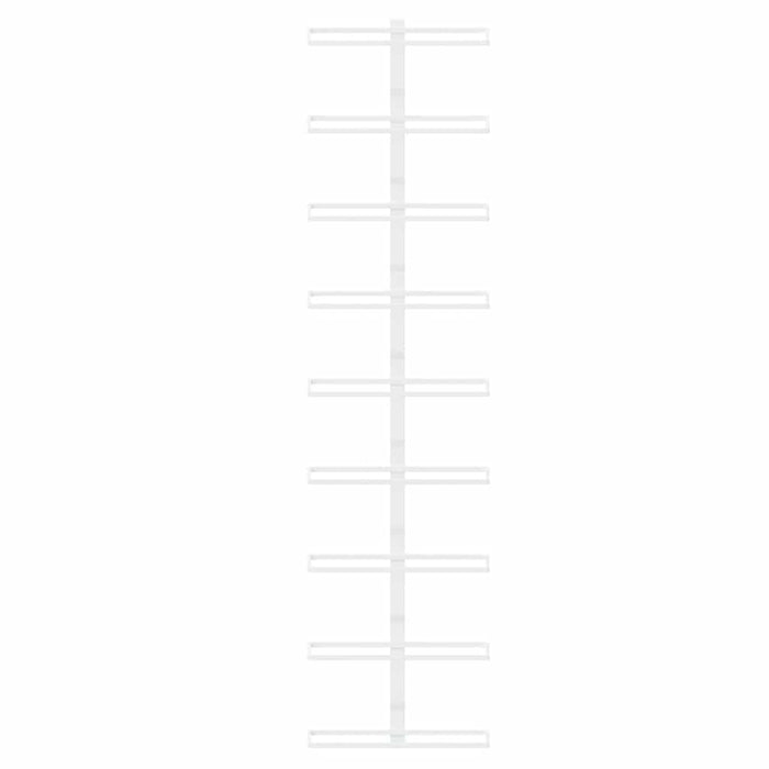 Portavini da Parete per 9 Bottiglie 2 pz Bianco in Ferro 340902