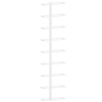 Portavini da Parete per 9 Bottiglie 2 pz Bianco in Ferro 340902