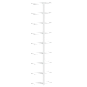 Portavini da Parete per 9 Bottiglie 2 pz Bianco in Ferro 340902