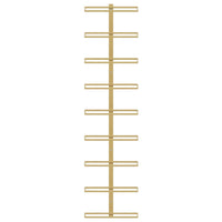 Portavini da Parete per 9 Bottiglie 2 pz Dorato in Ferro 340903