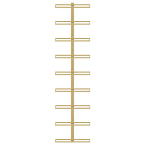 Portavini da Parete per 9 Bottiglie 2 pz Dorato in Ferro 340903