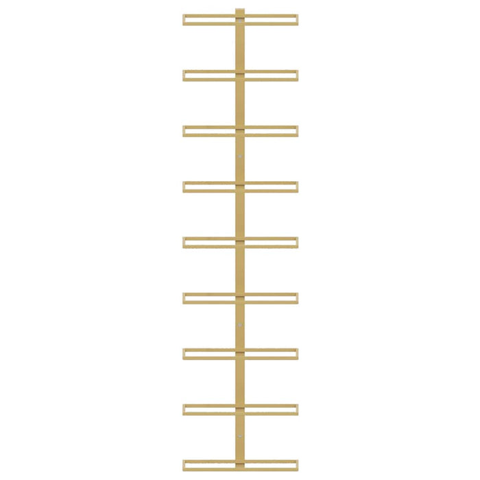 Portavini da Parete per 9 Bottiglie 2 pz Dorato in Ferro 340903