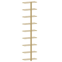 Portavini da Parete per 9 Bottiglie 2 pz Dorato in Ferro 340903