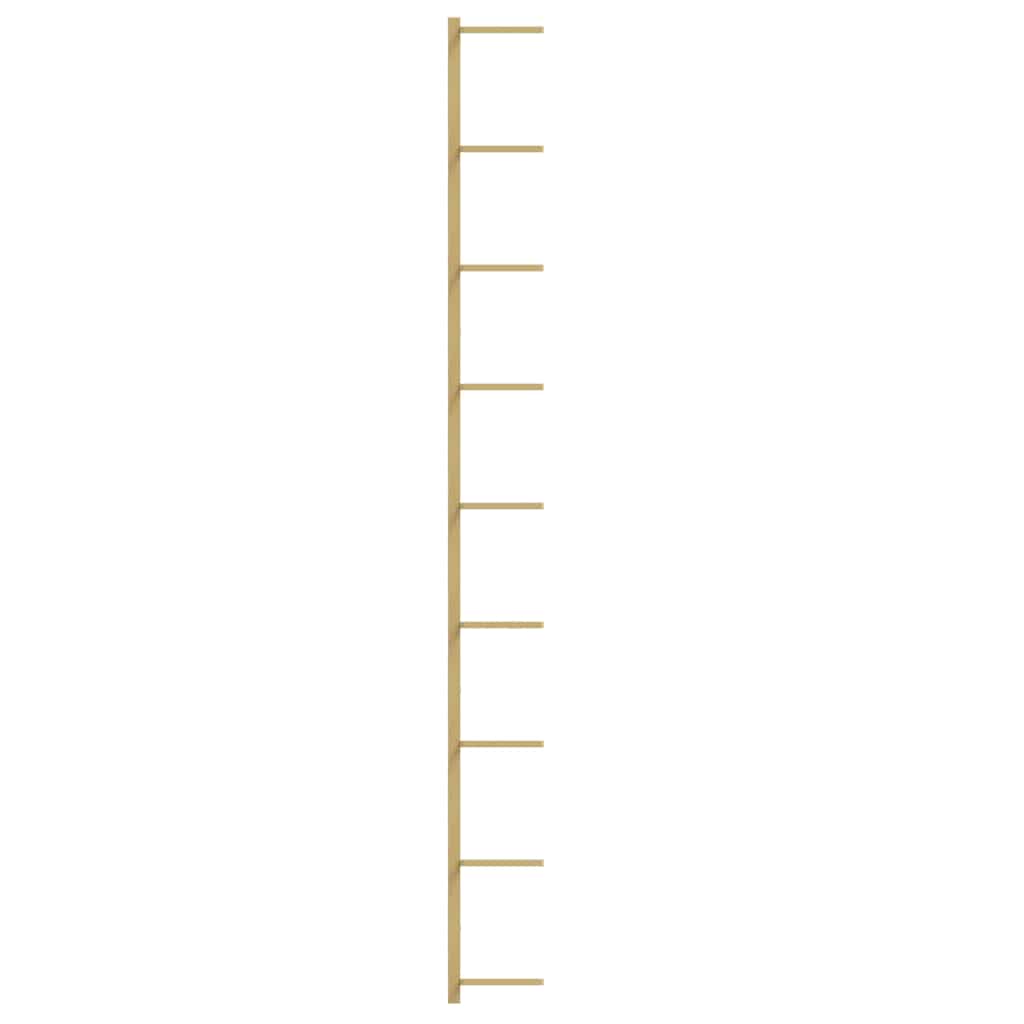 Portavini da Parete per 9 Bottiglie 2 pz Dorato in Ferro 340903