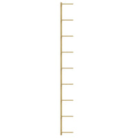 Portavini da Parete per 9 Bottiglie 2 pz Dorato in Ferro 340903