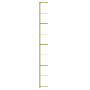 Portavini da Parete per 9 Bottiglie 2 pz Dorato in Ferro 340903