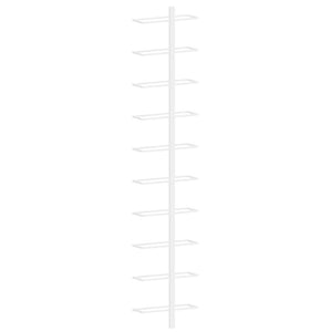 Portavini da Parete per 10 Bottiglie Bianco in Metallo 340904