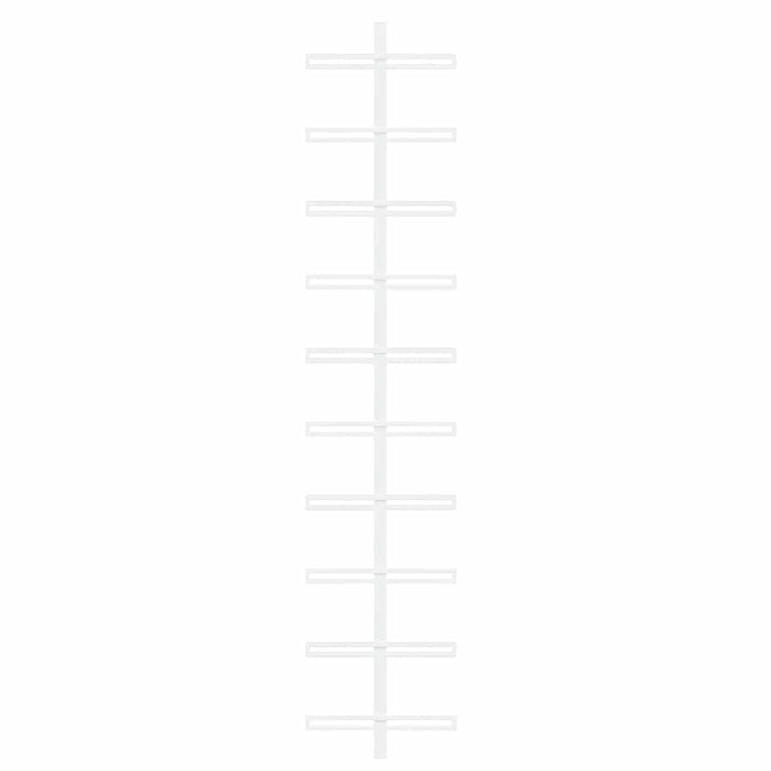 Portavini da Parete per 10 Bottiglie Bianco in Metallo 340904