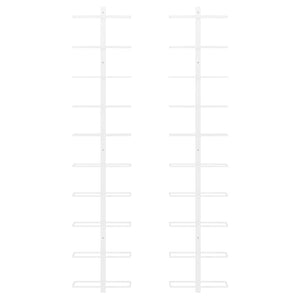 Portavini da Parete per 10 Bottiglie 2 pz Bianco in Metallo cod mxl 49596